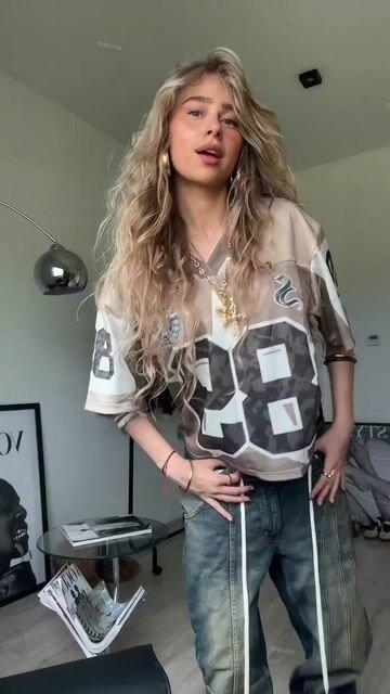 Y2k Street Stay Wild Blokecore Mesh Football Jersey T-shirt Product Image