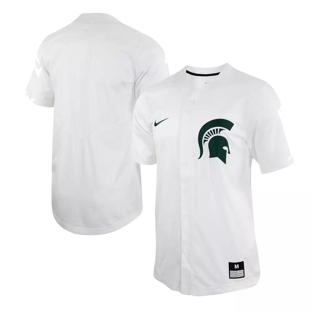 Men's Nike White Michigan State Spartans Replica Baseball Jersey,  Product Image