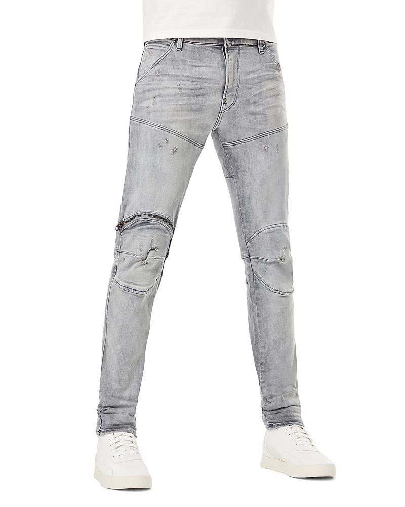 Mens D-5620 3D Zip Skinny Faded Jeans Product Image