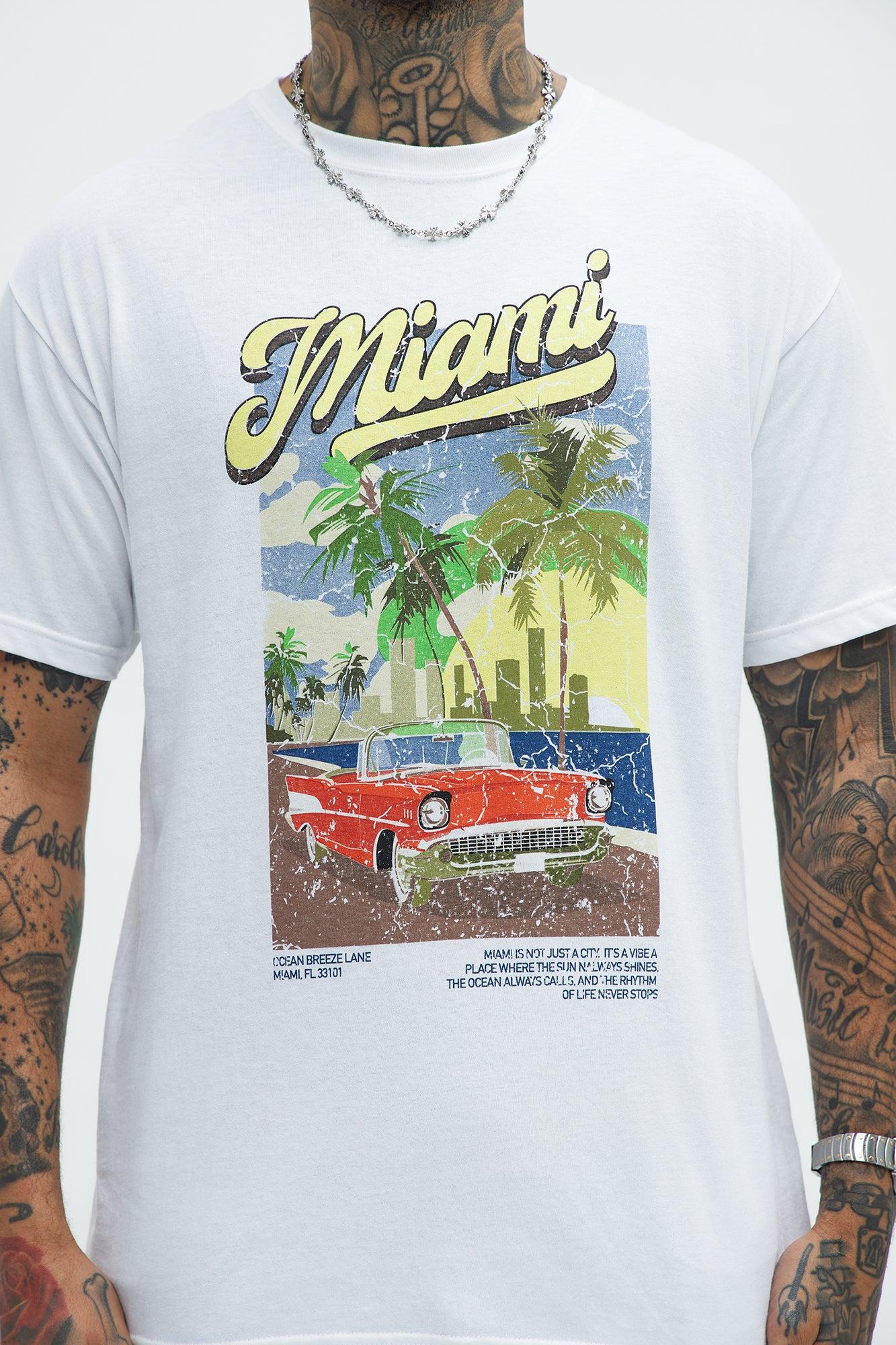 Miami Boardwalk Short Sleeve Tee - White Product Image