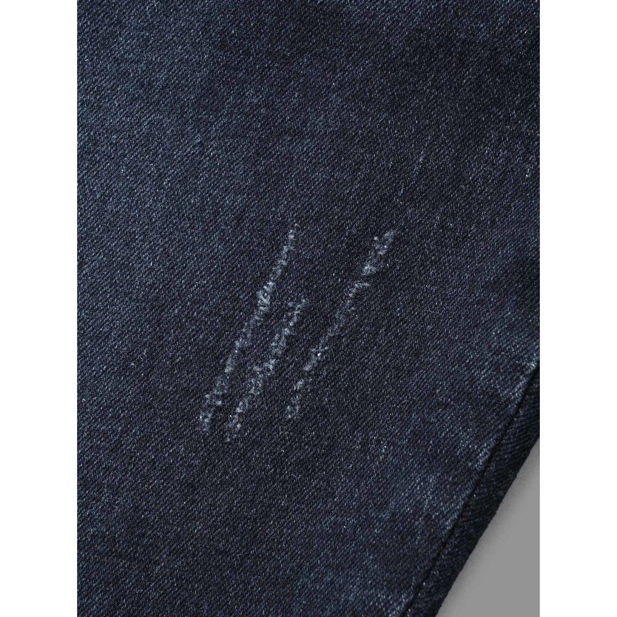 Plus Size Dark Wash Button Up Skinny Jeans Women Darkindigo Casual Button Medium stretch Slanted pocket Jeans BloomChic 20/2X Product Image