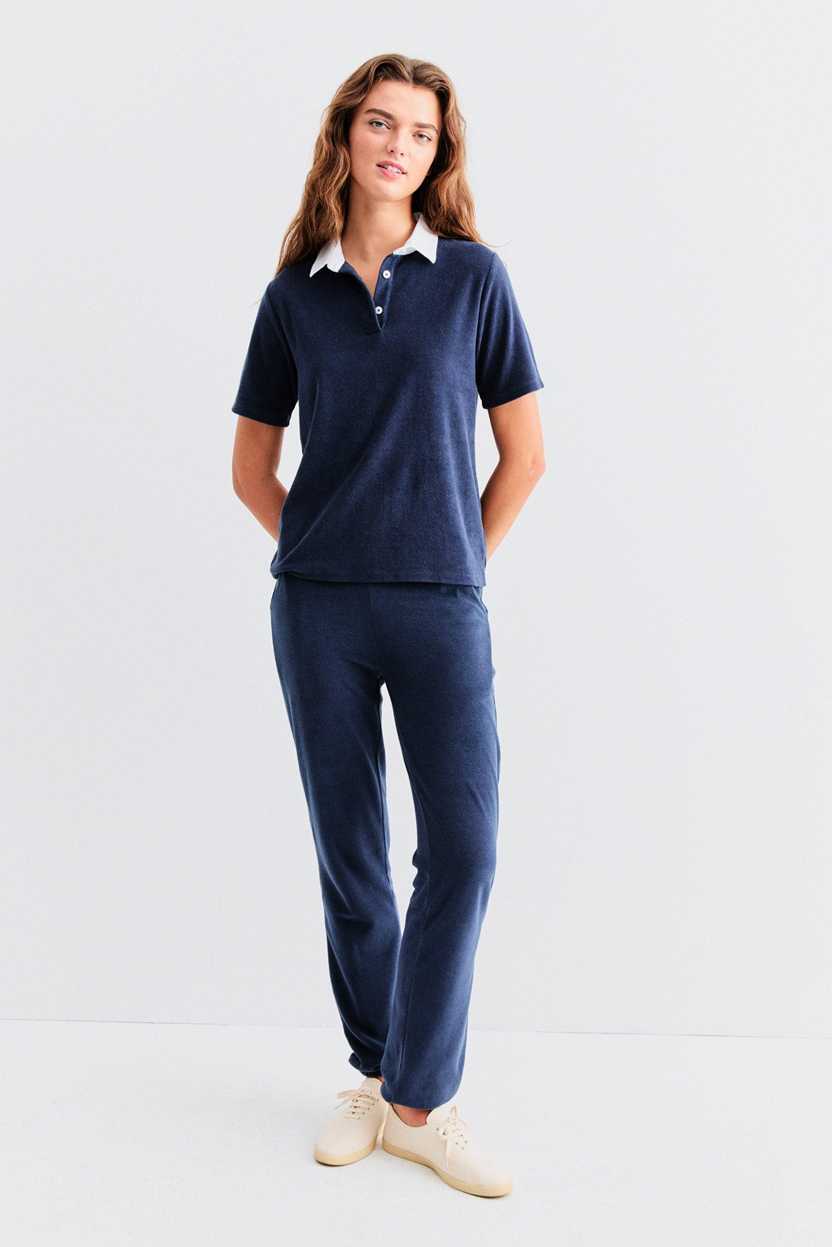 The Terry Sweatpants - Navy Female Product Image
