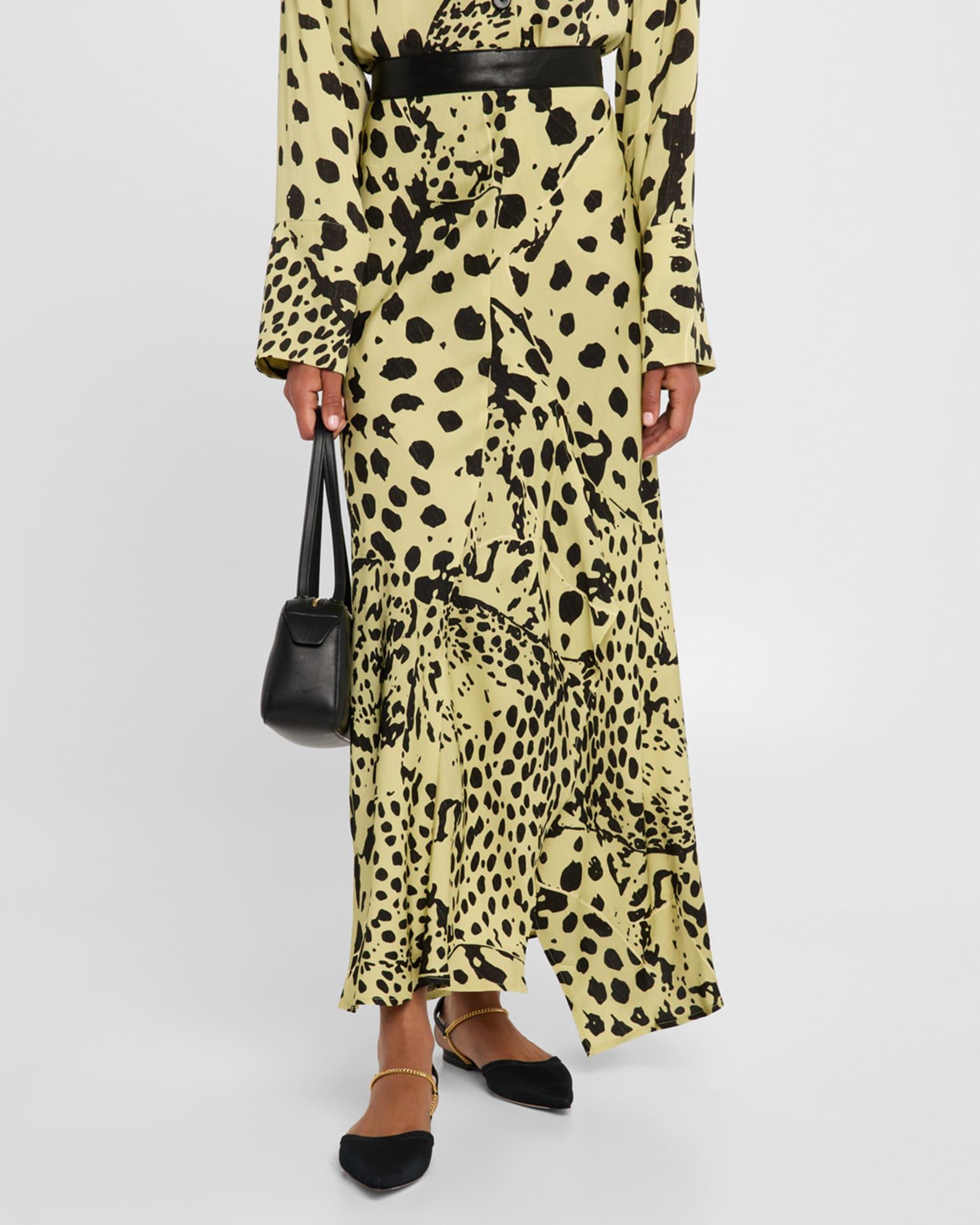 Phile Cheetah-Print Georgette Maxi Skirt Product Image