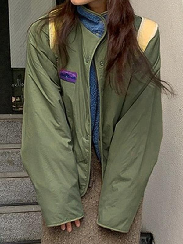 Reversible Contrast Color Lambswool Jacket Product Image