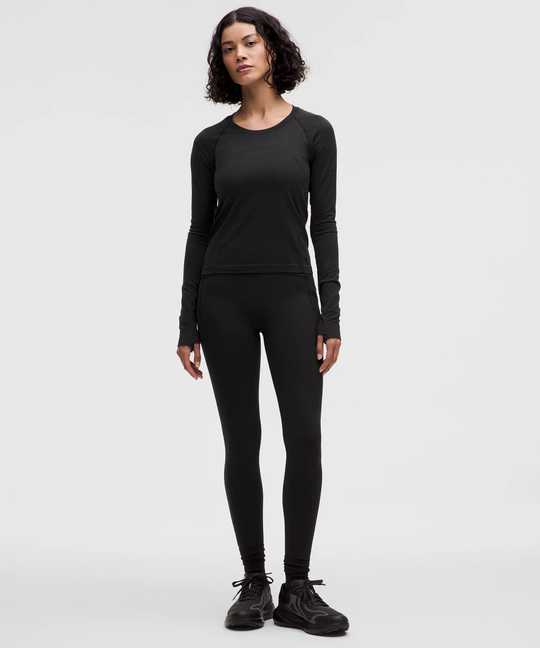 Swiftly Tech Long-Sleeve Shirt 2.0 Waist Length *Glow Stripe Product Image