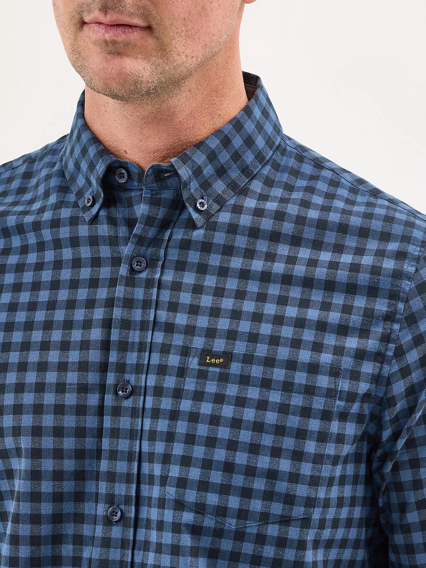 Men's Poplin Long Sleeve Plaid Shirt | Men's Tops | Lee® Product Image