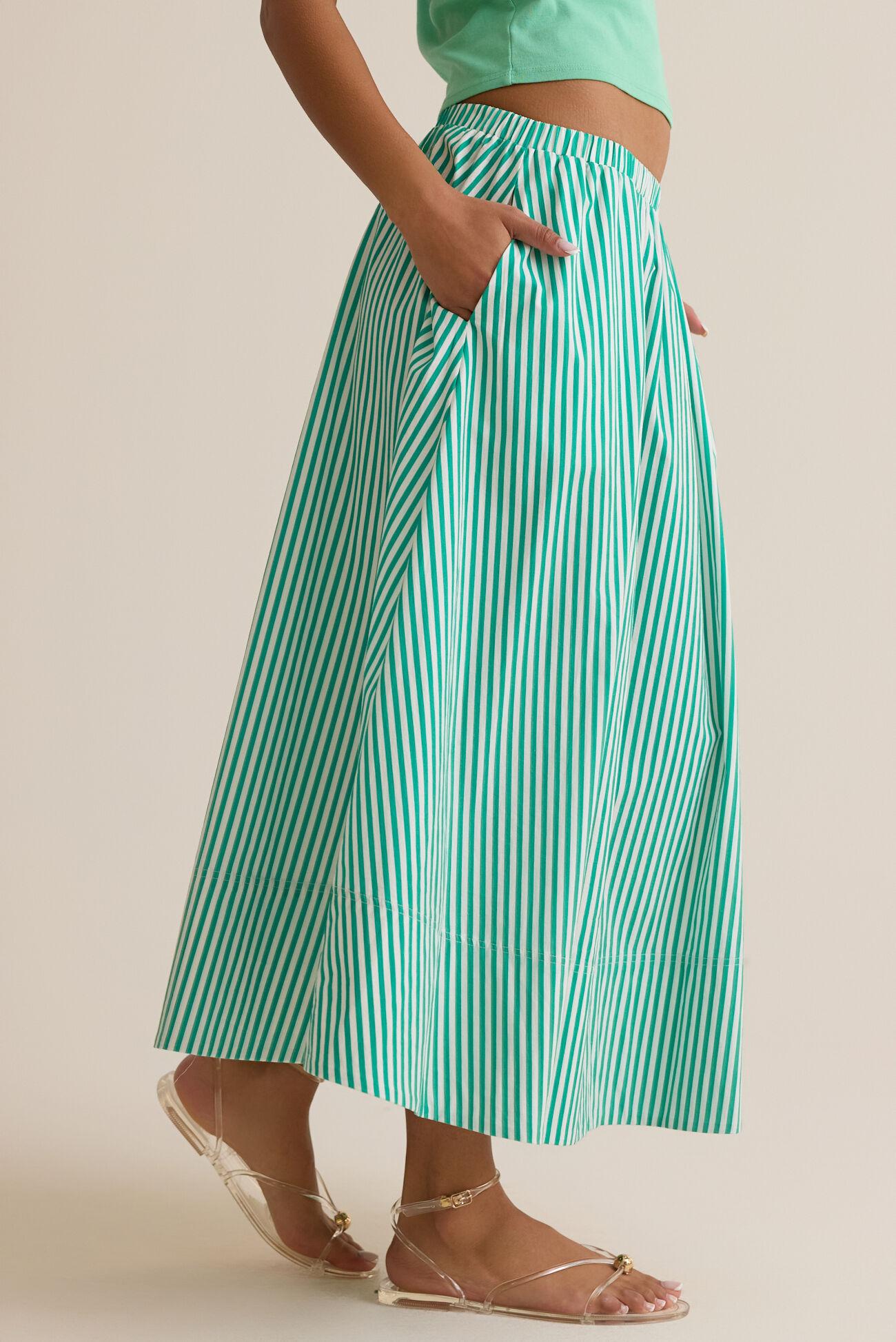 Sloane Stripe Midi Skirt Product Image