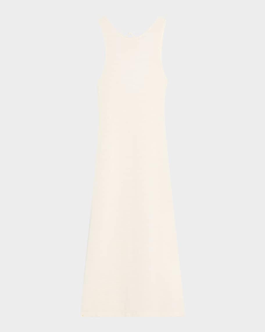 Linen Knit Scoop-Back Maxi Dress Coverup Product Image