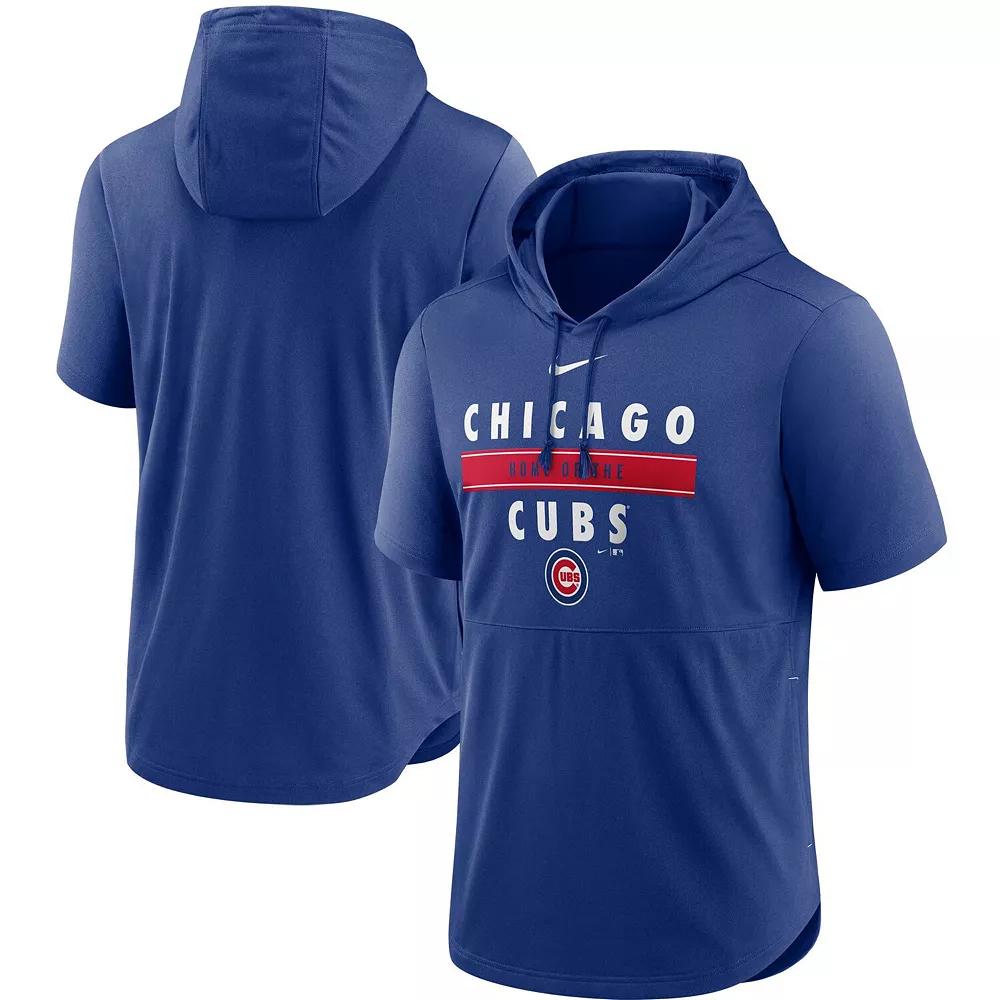 Men's Nike Royal Chicago Cubs Home Team Short Sleeve Hoodie Top,  Product Image