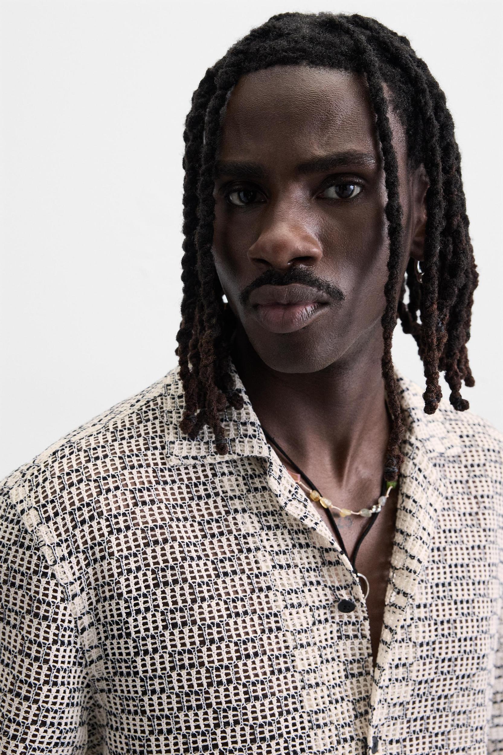 OPEN-WEAVE TEXTURED SHIRT Product Image