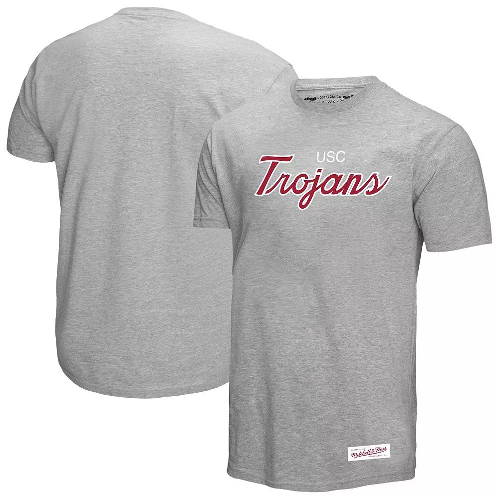 Mens Mitchell & Ness Gray USC Trojans Elite Script T-Shirt Product Image