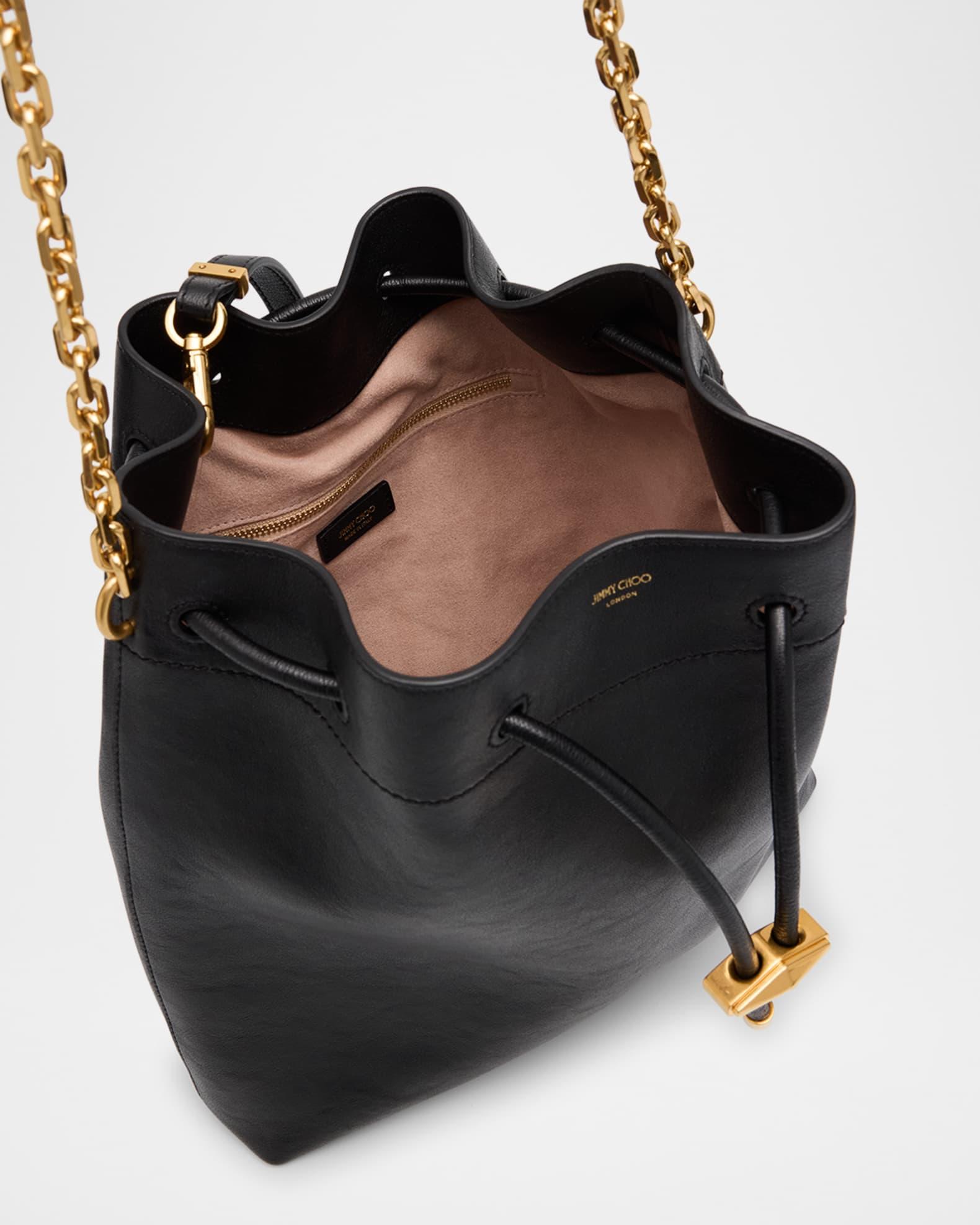 Cinch Leather Drawstring Bucket Bag Product Image