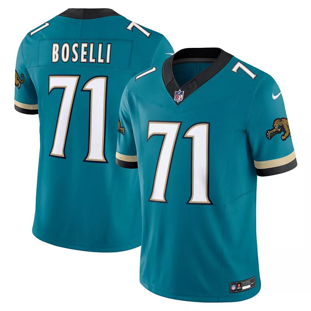 Men's Nike Tony Boselli Teal Jacksonville Jaguars Prowler Throwback Vapor F.U.S.E. Limited Retired Player Jersey, Size: 2XL, Blue Product Image