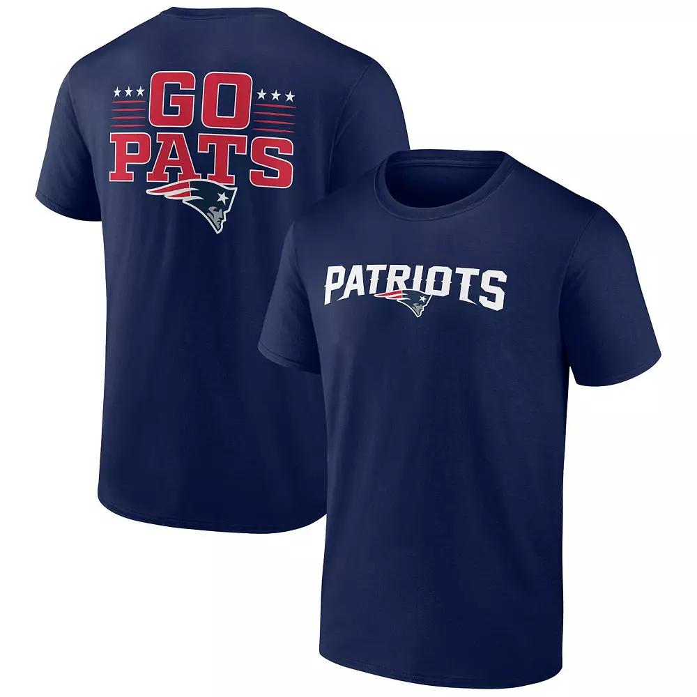 Men's Profile  Navy New England Patriots Big & Tall Two-Sided T-Shirt, Size: 3XB, Blue Product Image