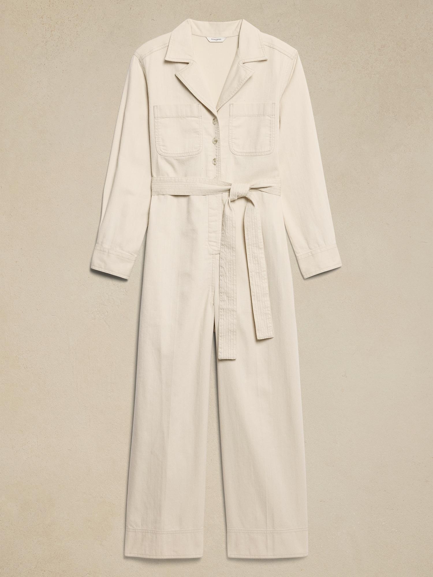 Tailored Denim Jumpsuit Product Image