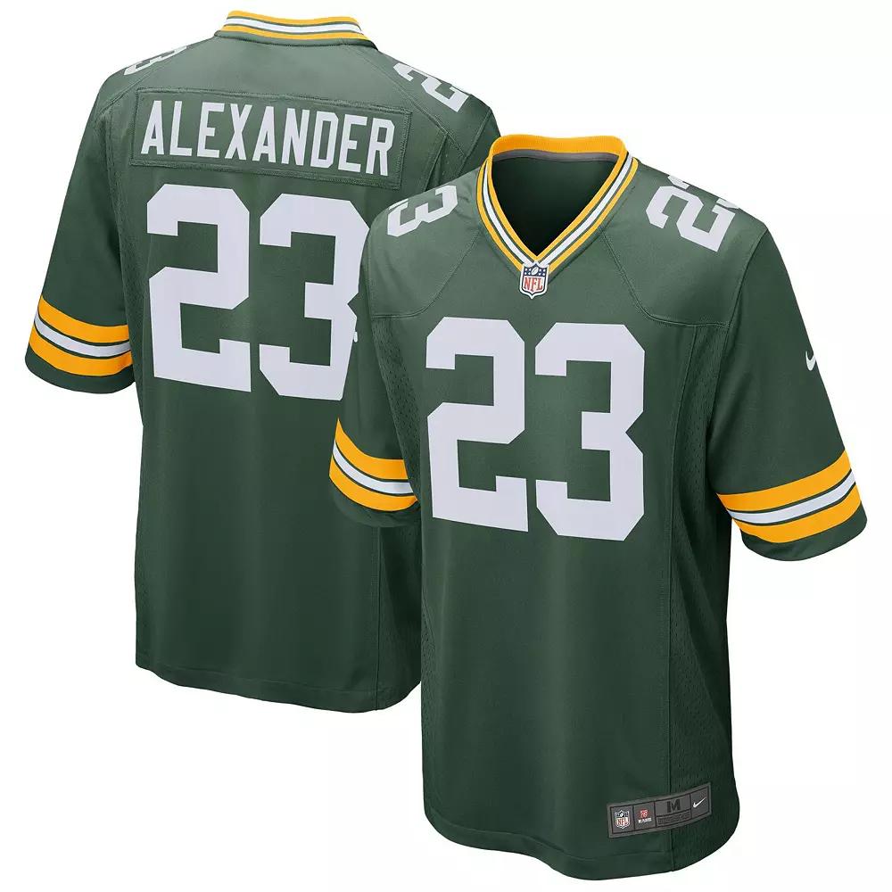 Men's Nike Jaire Alexander Green Green Bay Packers Game Jersey, Size: Large Product Image