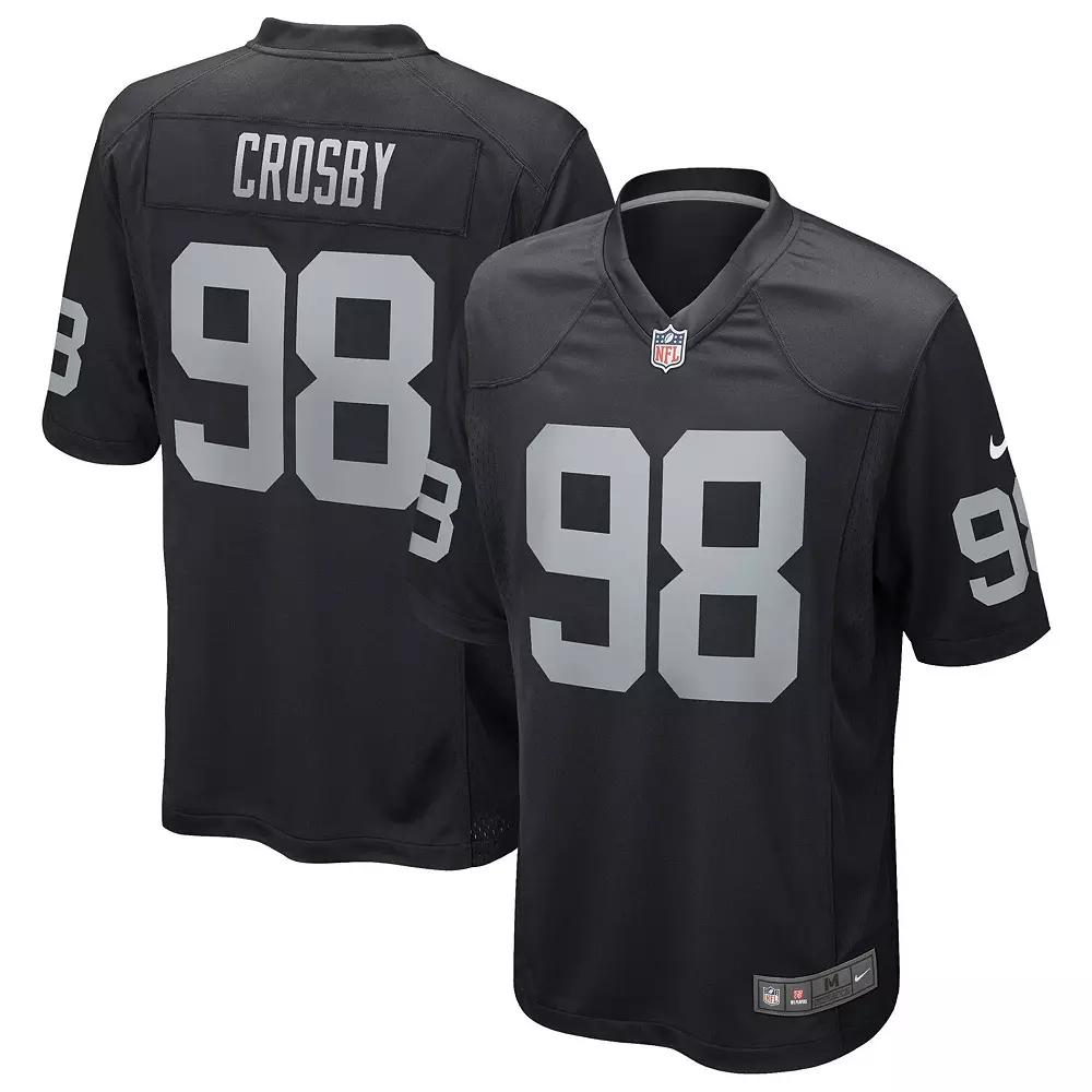 Men's Nike Maxx Crosby Black Las Vegas Raiders Game Jersey,  Product Image