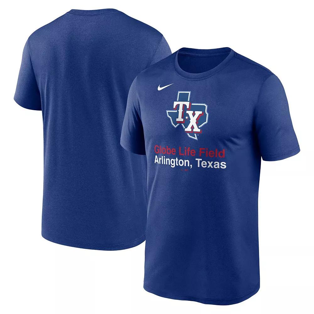 Men's Nike Royal Texas Rangers Stadium Legend Performance T-Shirt,  Product Image