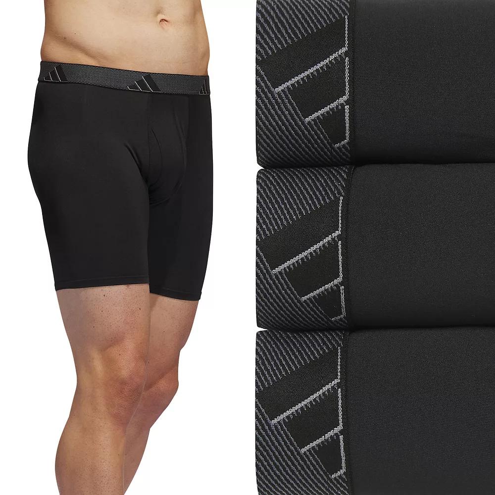 Men's adidas 3-pack Microfiber Boxer Briefs, Size: Small, Black Product Image