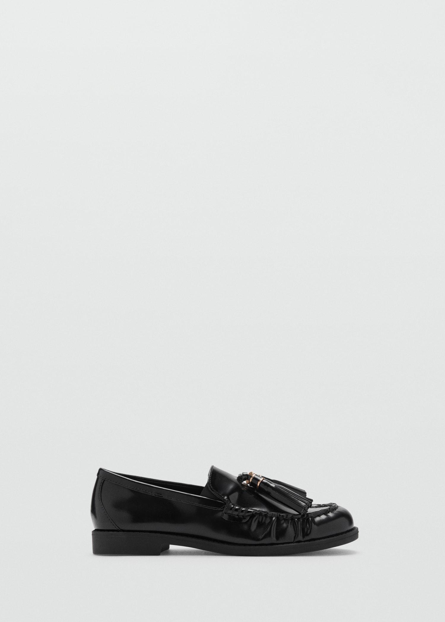 Leather loafers with tassels - Women | MANGO USA Product Image