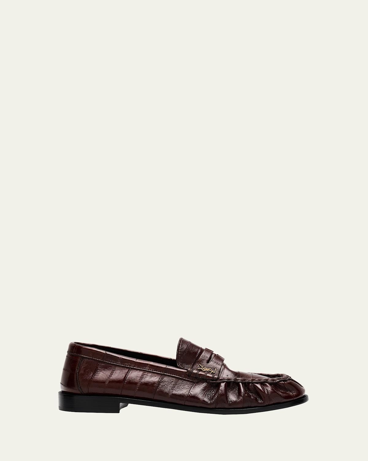 Men's Eel Leather Cassandre Penny Loafers Product Image
