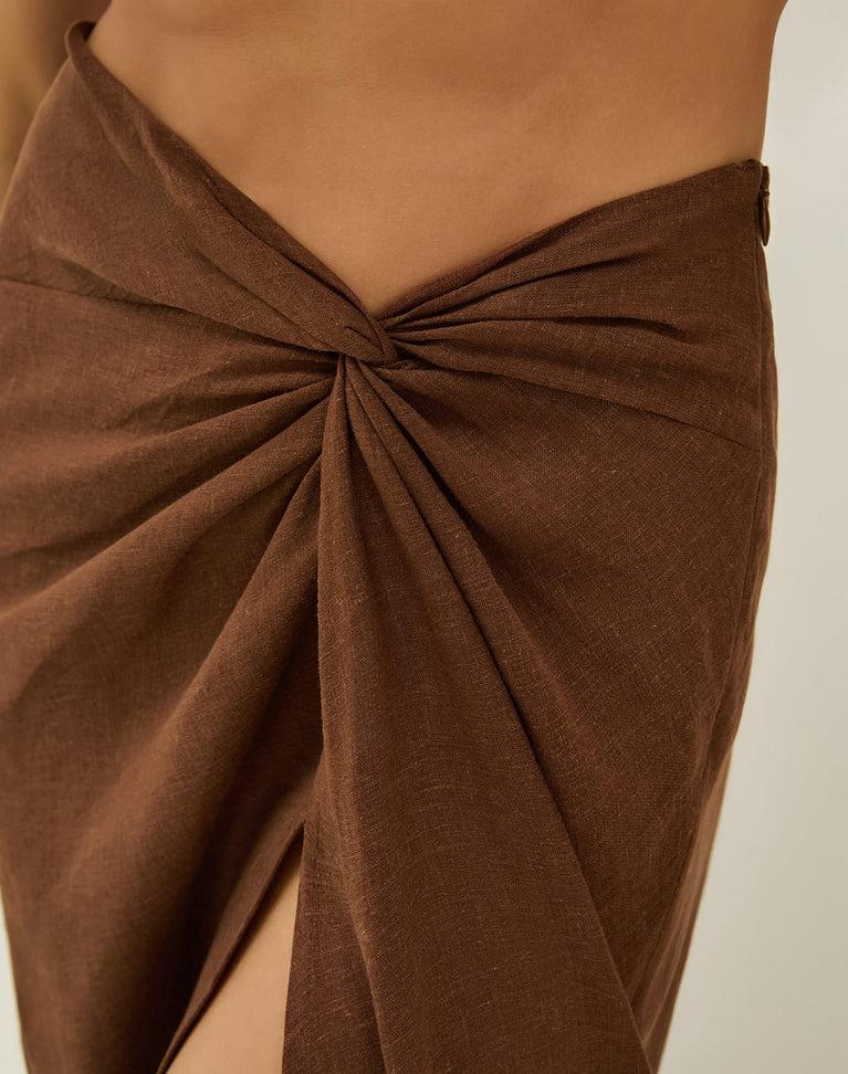 Sirene Long Skirt - Brown Product Image