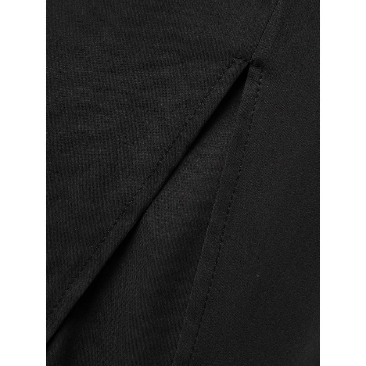 Plus Size Floral Flocked Tulle Split Hem Dress Black Women Formal Texture V-neck Sleeveless Curvy BloomChic 30/6X Product Image