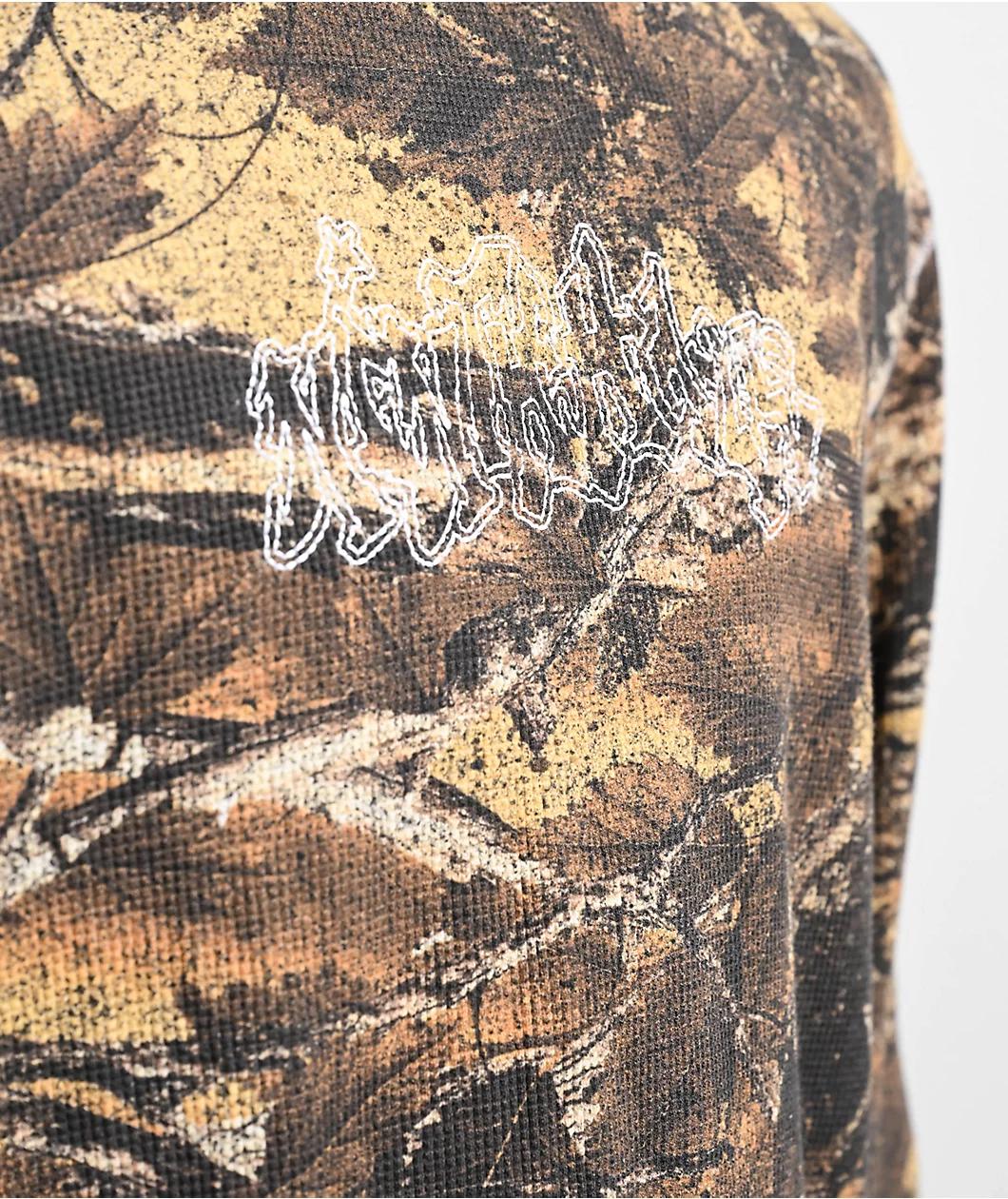 Ninth Hall Woodland Camo Thermal Long Sleeve T-Shirt Product Image