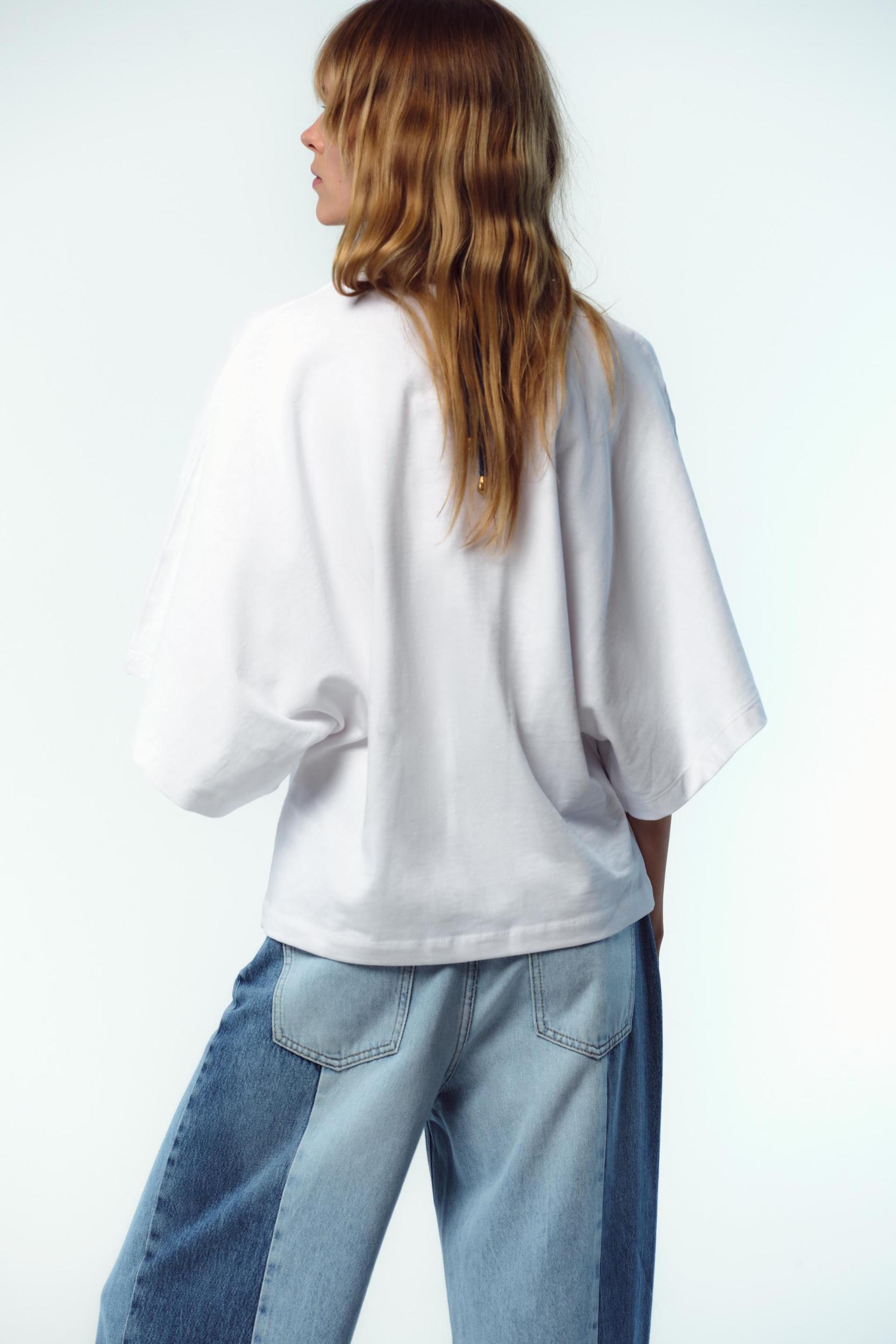 WASHED CAPE SLEEVE T-SHIRT Product Image