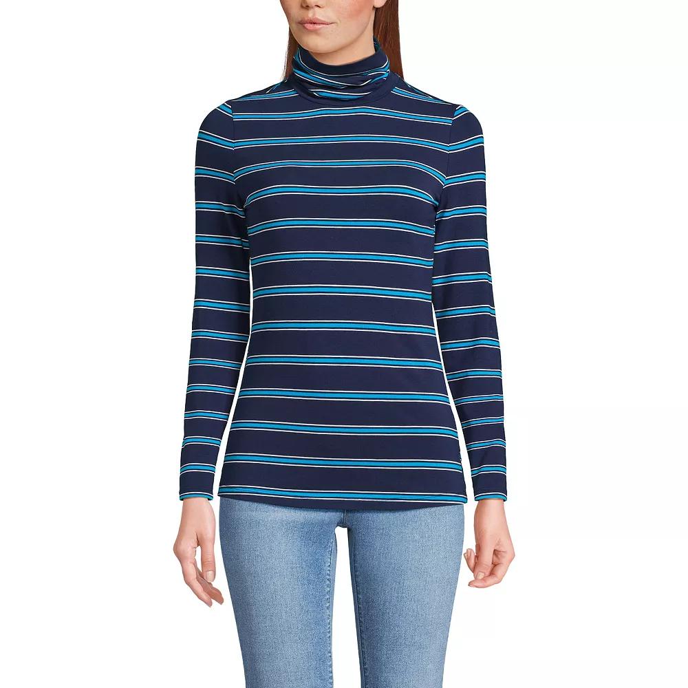 Women's Lands' End Lightweight Fitted Turtleneck,  Product Image
