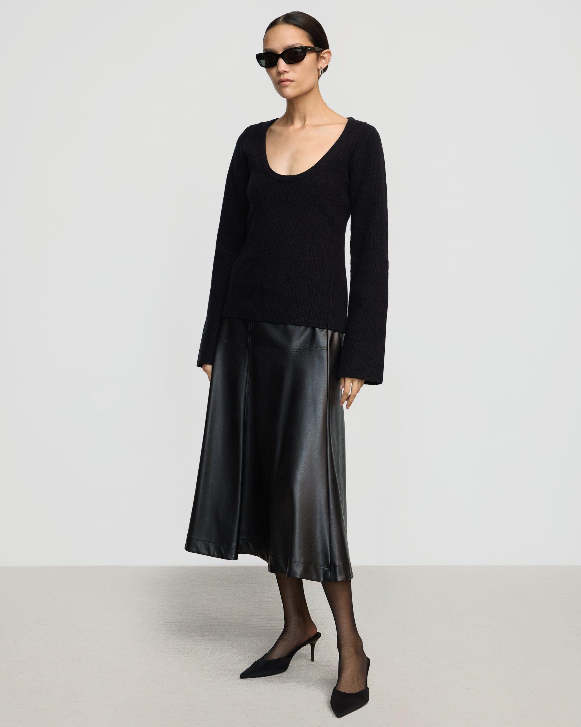 Camilla Seam-Detail Scoop-Neck Sweater Product Image