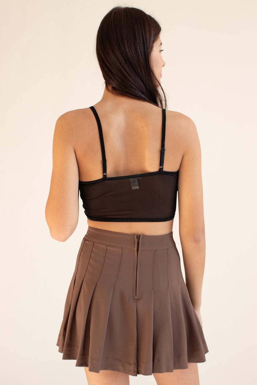 Black Velvet & Mesh Bustier Product Image