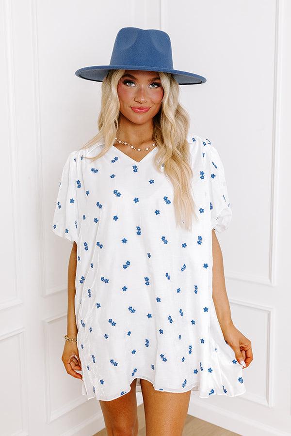 Serene Sands Embroidered Mini Dress Product Image