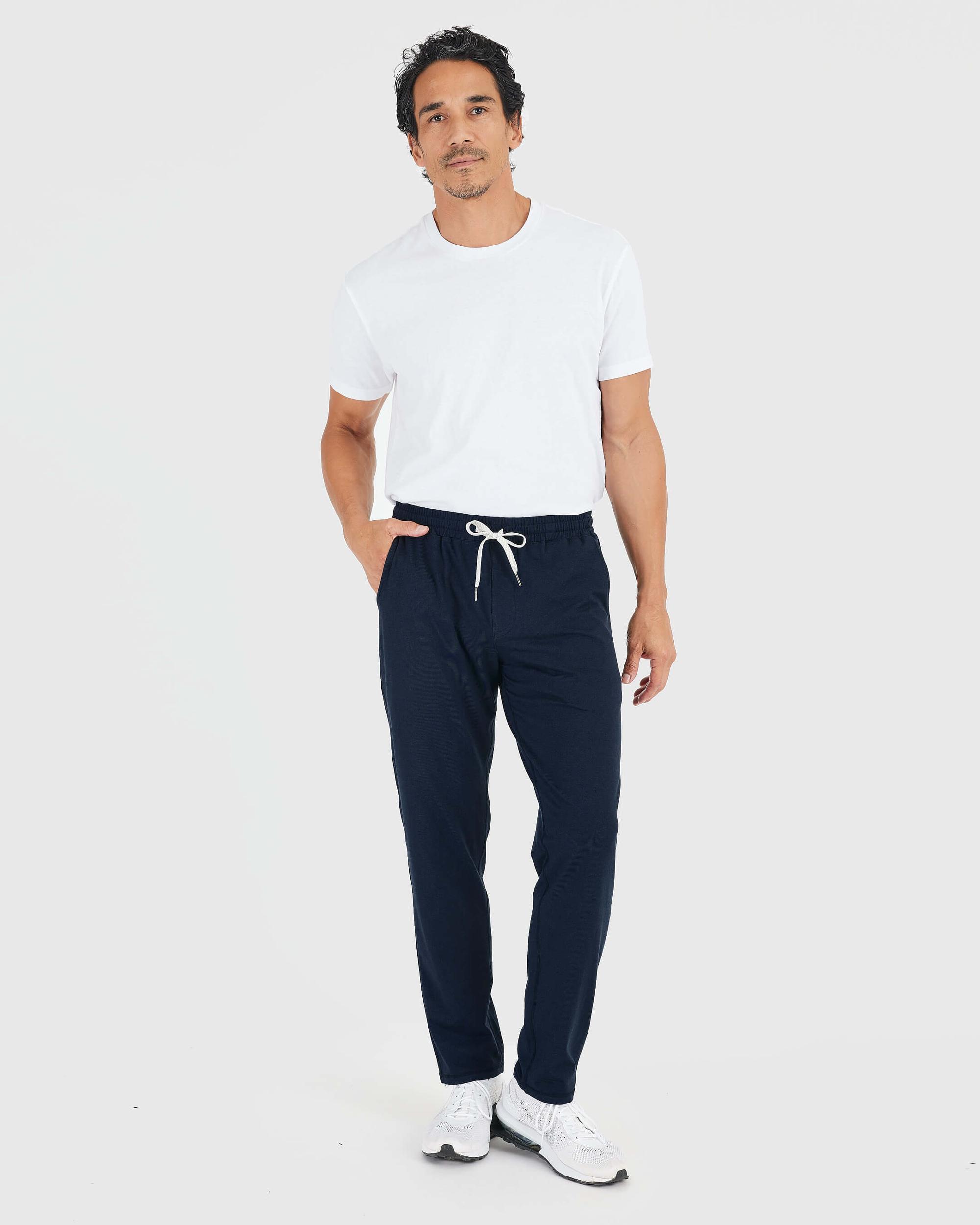Heather Navy Active Comfort Straight Leg Pant Product Image