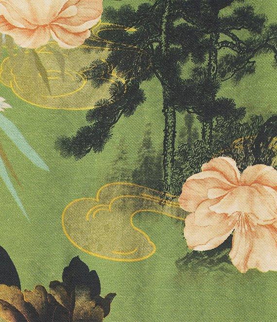 Calessa Plus Size Floral Split V-Neck 3/4 Sleeve Button Front Tunic Product Image