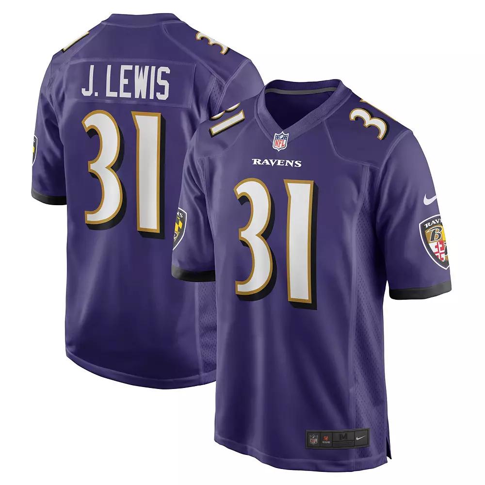 Men's Nike Jamal Lewis Purple Baltimore Ravens Game Retired Player Jersey,  Product Image