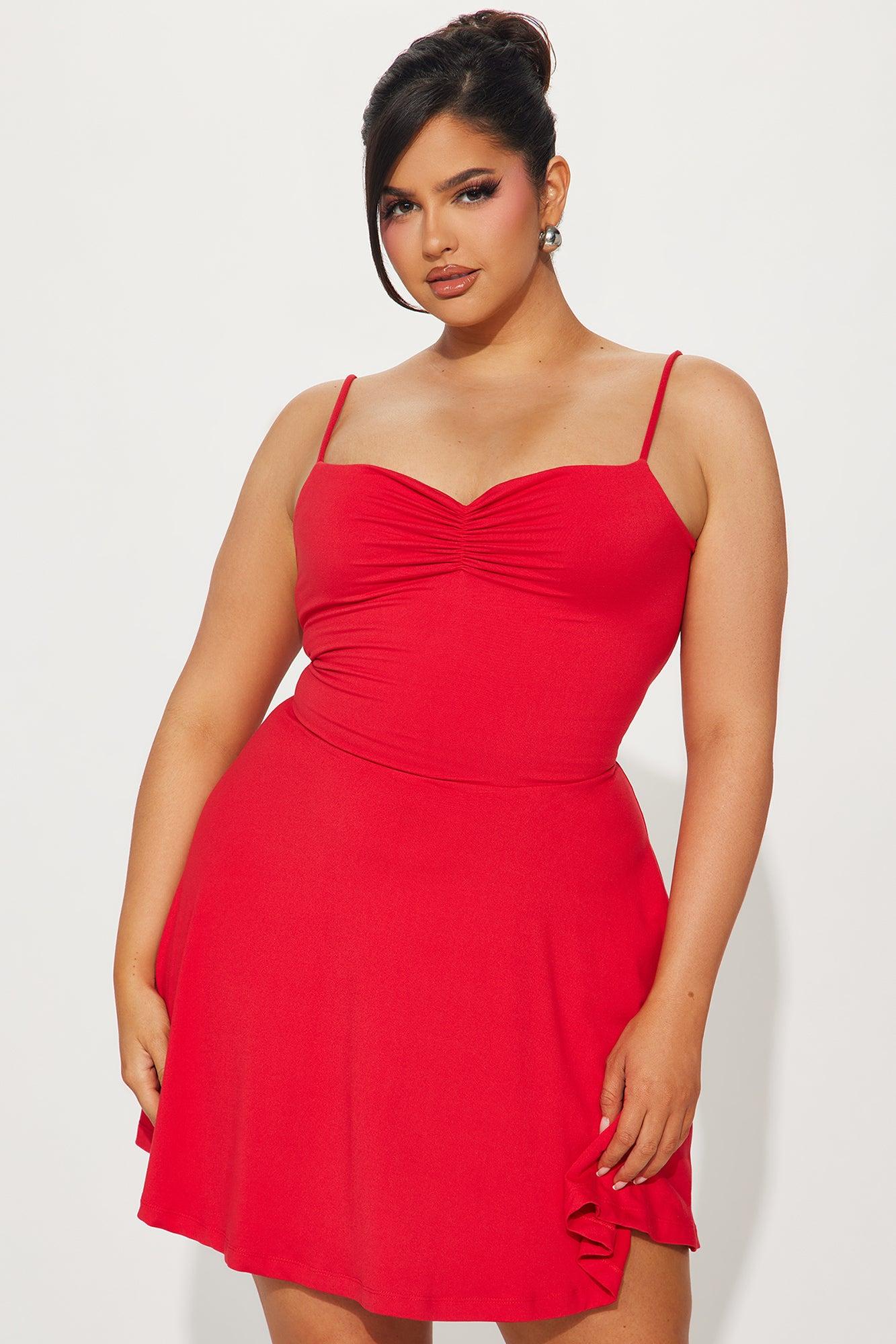 Adriana Essential Mini Dress - Red Product Image