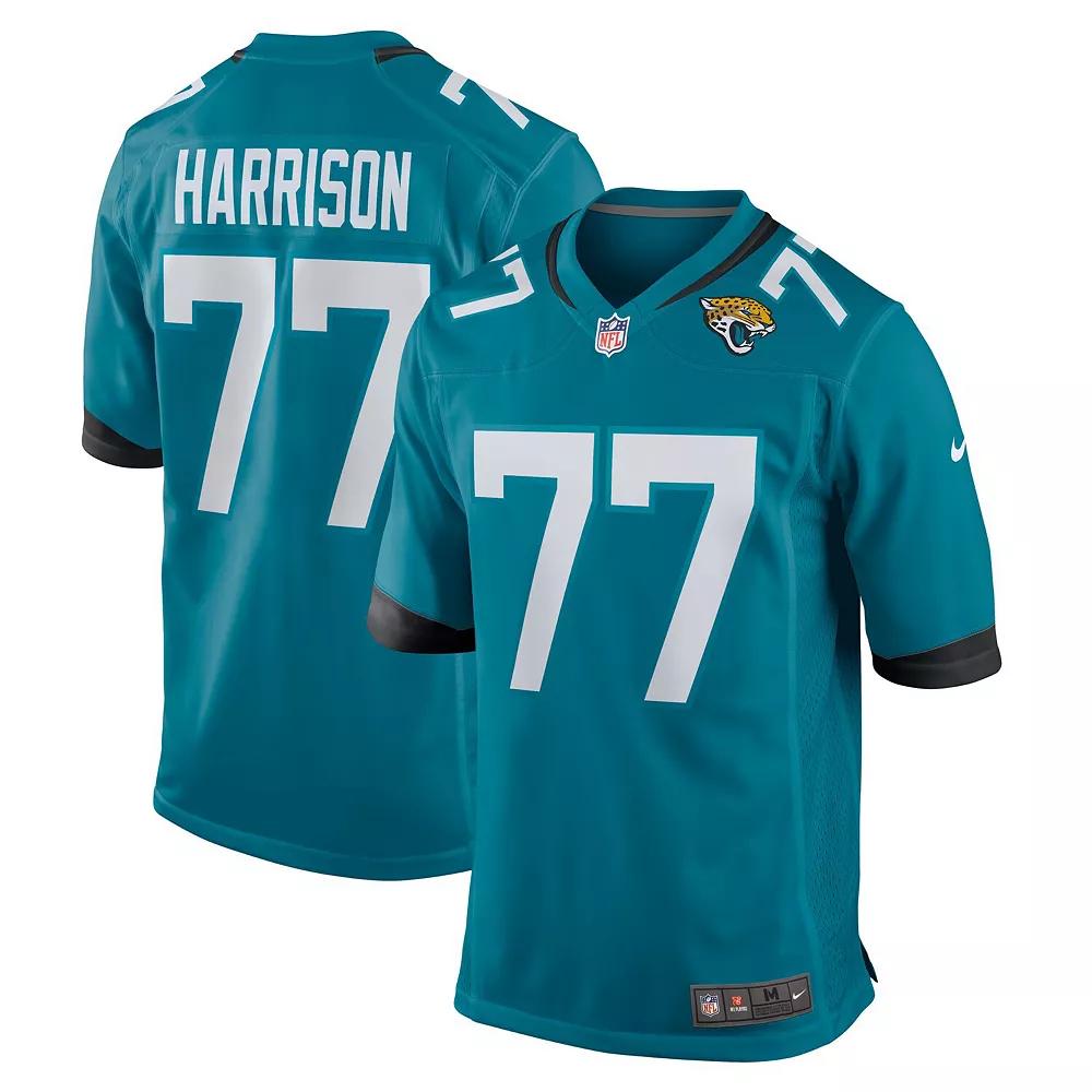 Men's Nike Anton Harrison Teal Jacksonville Jaguars 2023 NFL Draft First Round Pick Game Jersey, Size: 3XL, Blue Product Image