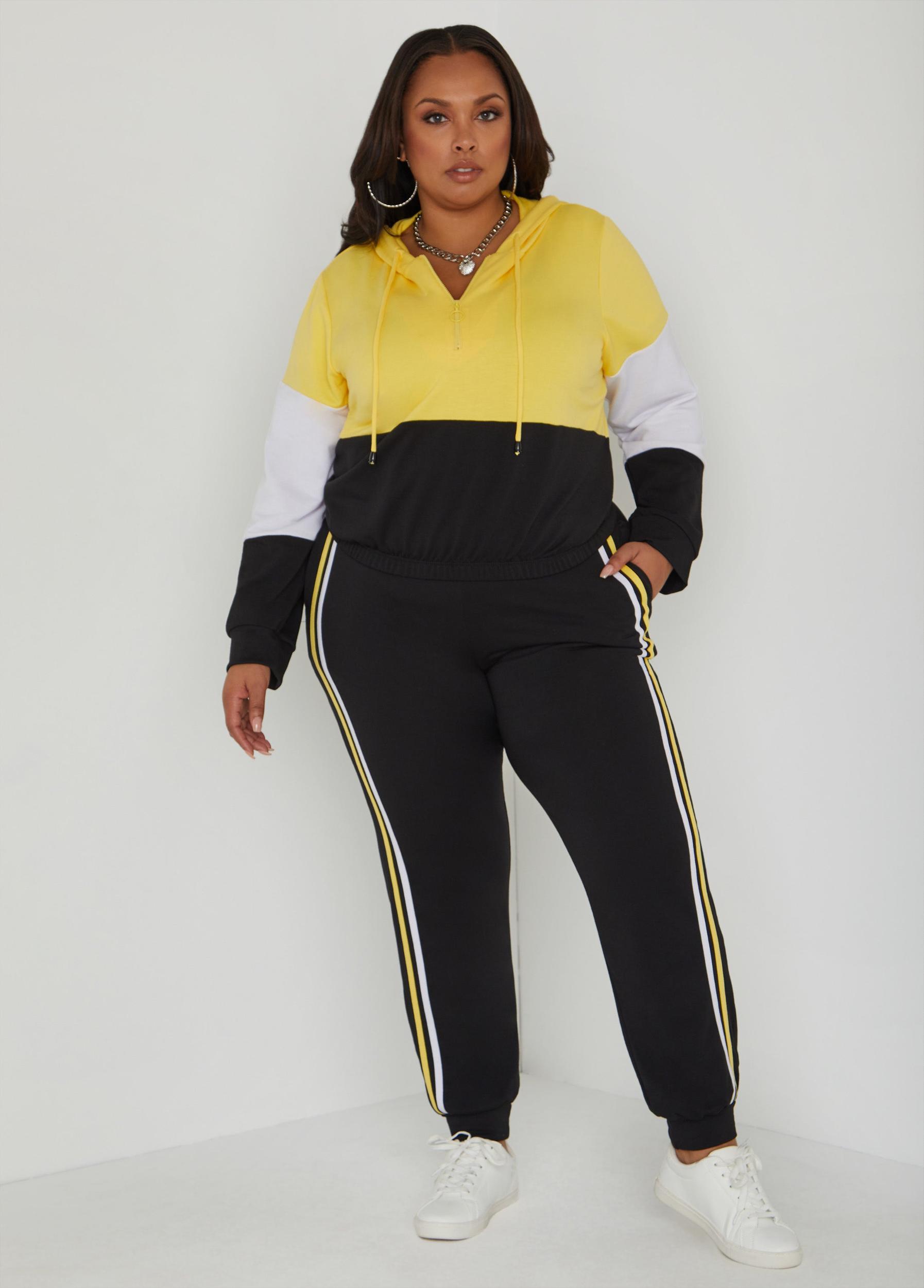 Colorblock Zip Front Hoodie Product Image