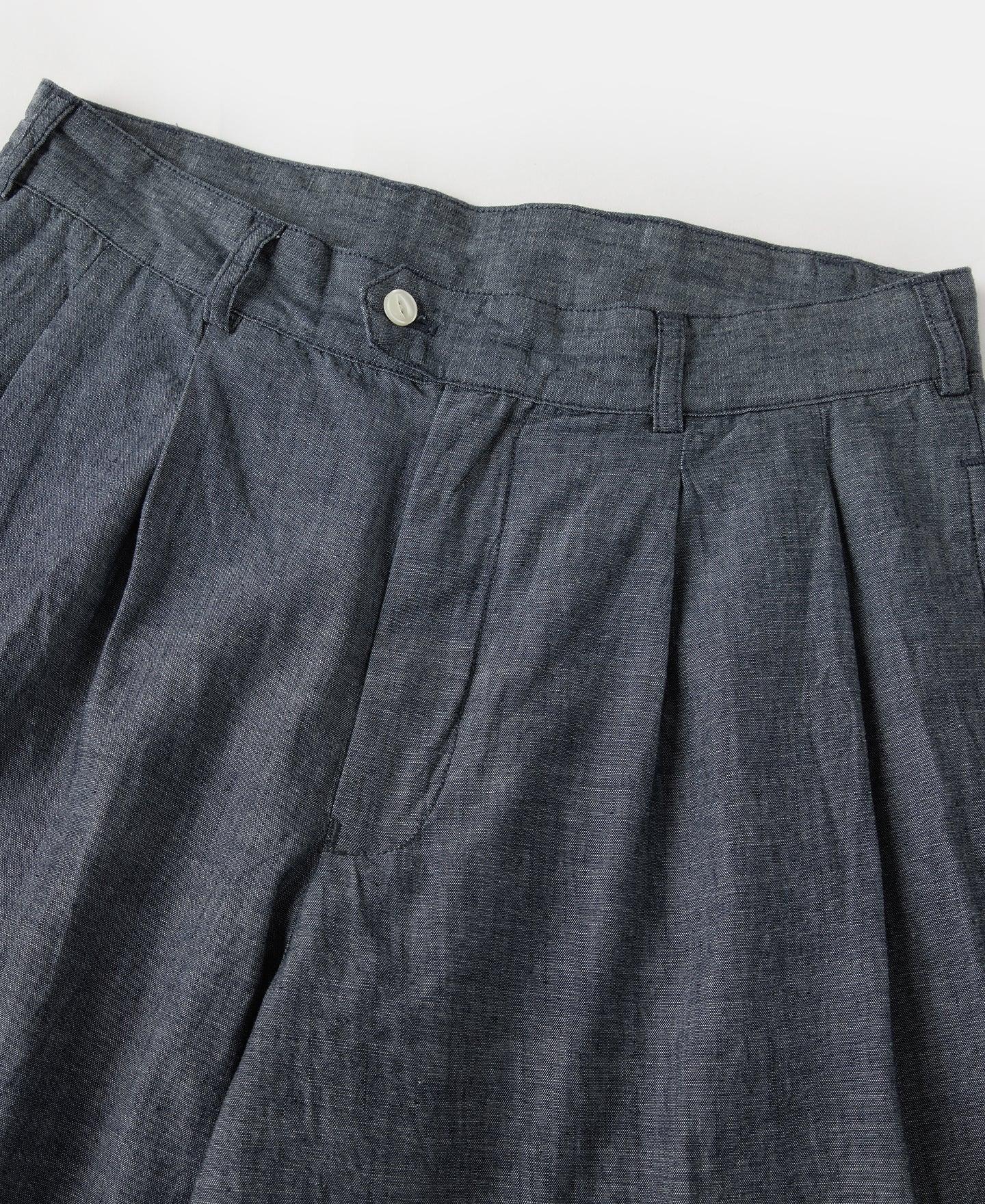 1930s Double-Pleated Chambray Pants Product Image