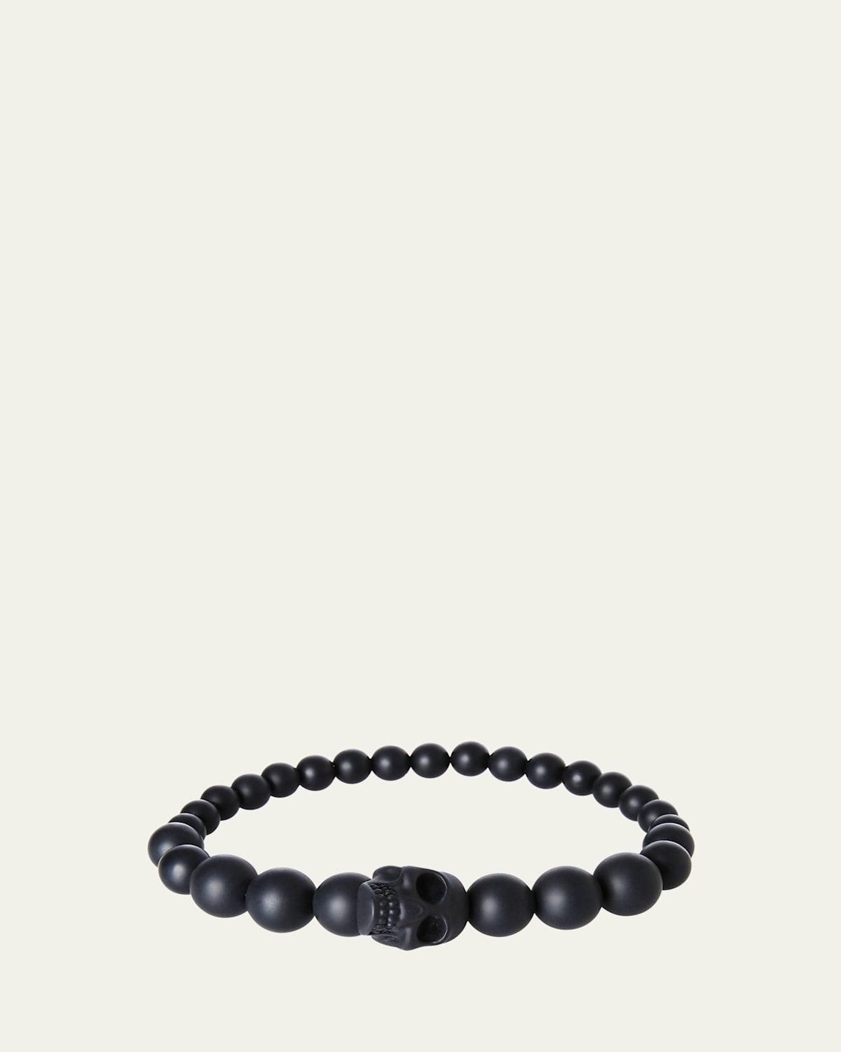 Mens Skull Bead Bracelet Product Image