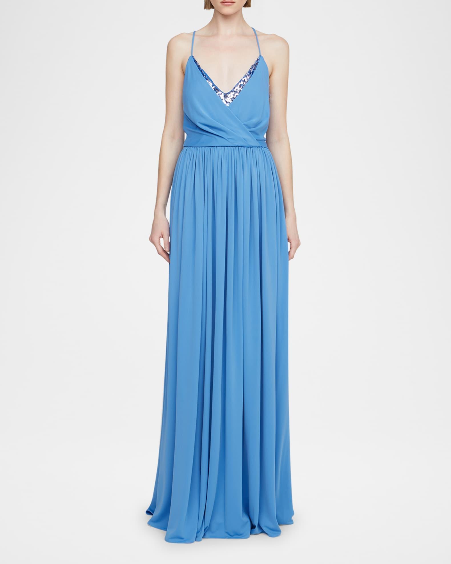 Jeanne Sequin Layered Matte Jersey Gown Product Image