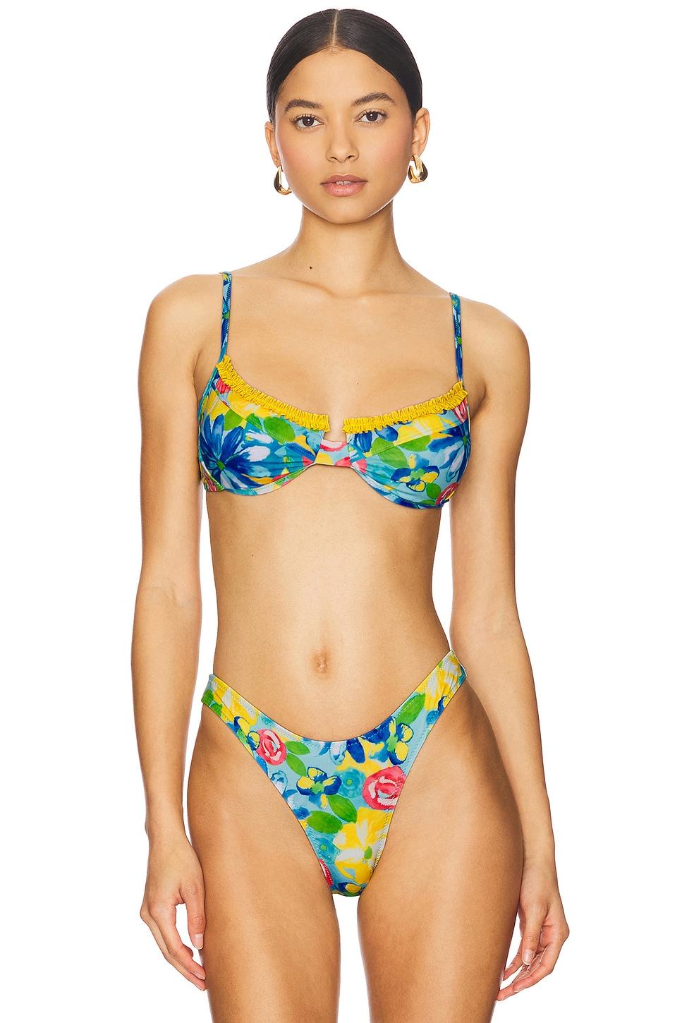 Ruffled Up Underwire Bikini Top Heavy Manners Product Image