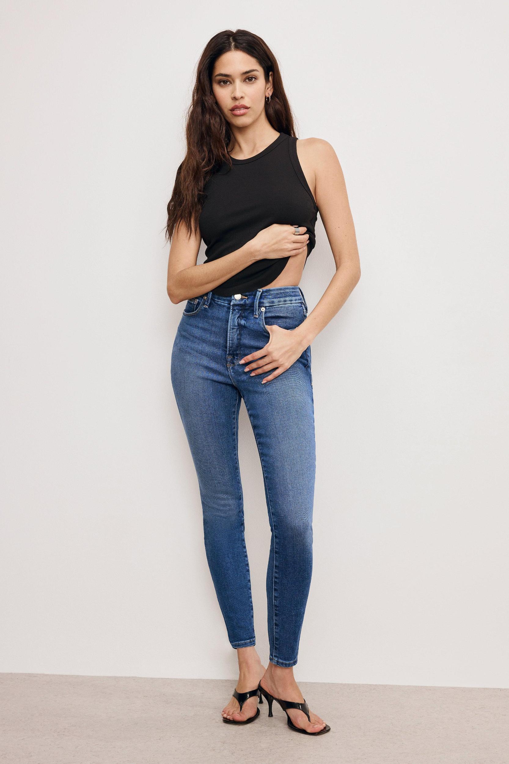 GOOD WAIST SKINNY COMPRESSION JEANS | INDIGO312 Product Image