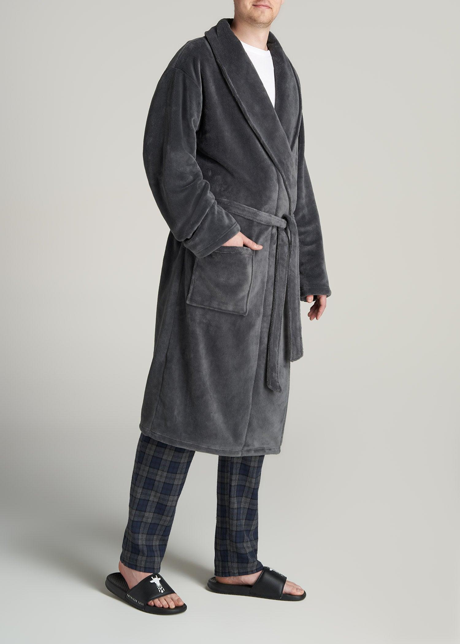 Robe for Tall Men in Charcoal Male Product Image
