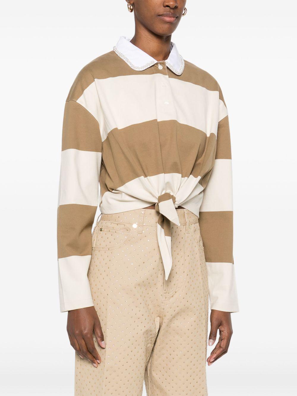 striped polo top Product Image