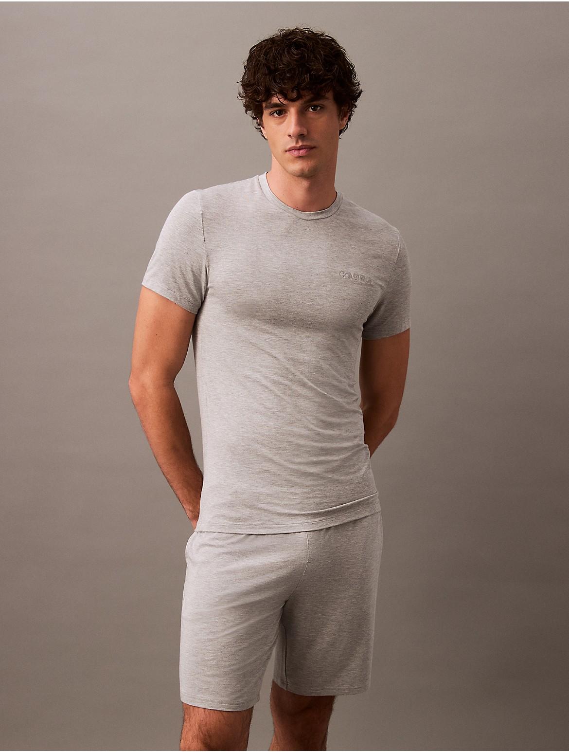Calvin Klein Mens Ultra Soft Modal Crewneck Sleep T-Shirt - Grey Product Image