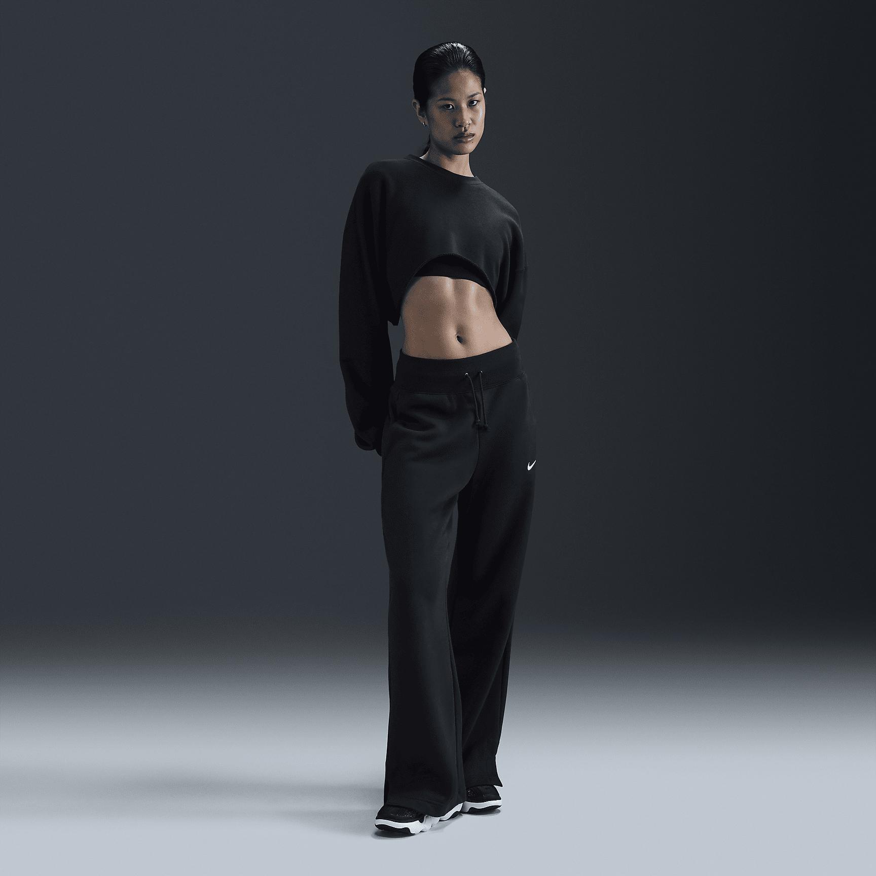 Womens Nike Sportswear Phoenix Fleece High-Waisted Wide-Leg Sweatpants | DQ5615-010 Product Image