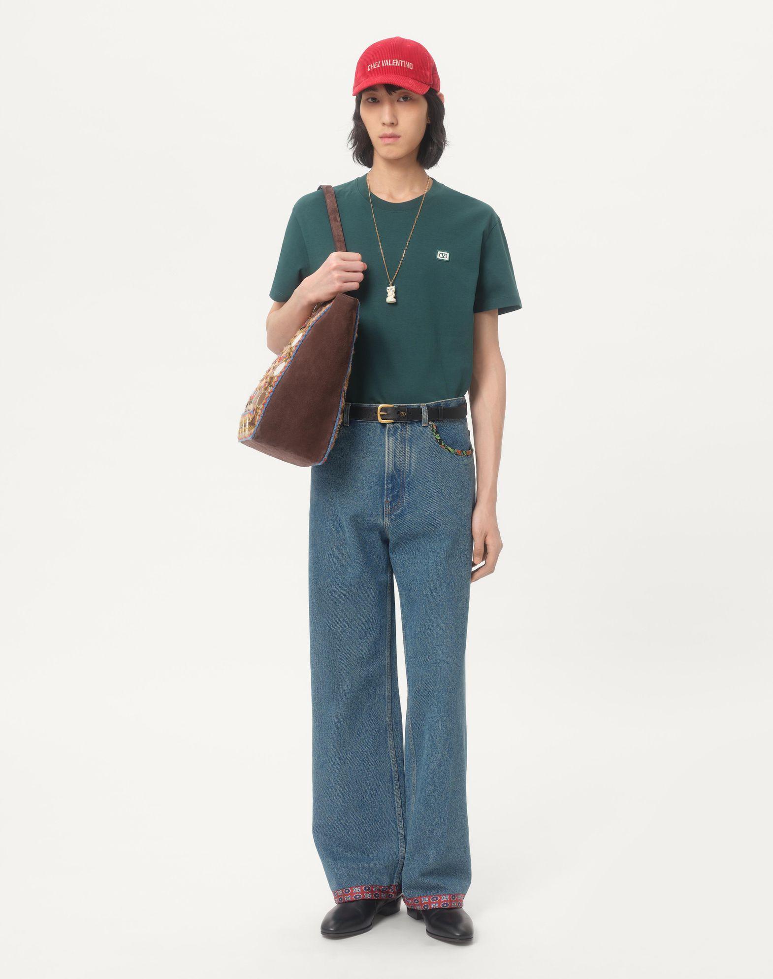 Cotton T-Shirt With Vlogo Patch Product Image