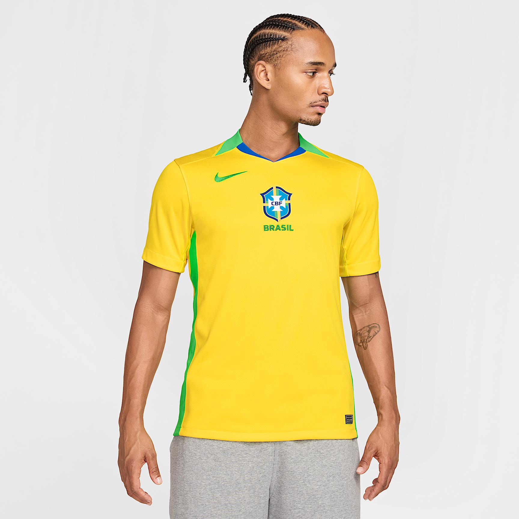 Brazil 2025 Stadium Home (Team) Nike Mens Dri-FIT Soccer Replica Jersey | FZ9011-718 Product Image